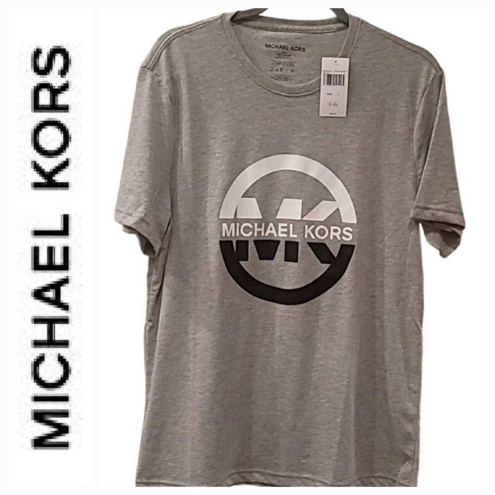 Michael Kors Logo Circle S/S T-Shirt- Heather‎ Grey